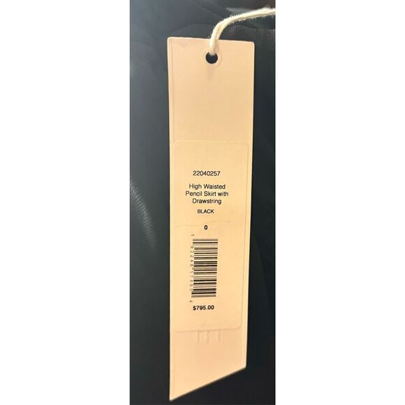 Cushnie High Waist Ruched Midi Skirt in Black NWT Size 0 - Picture 6 of 6